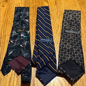 Black Tie with Multicolor Pattern